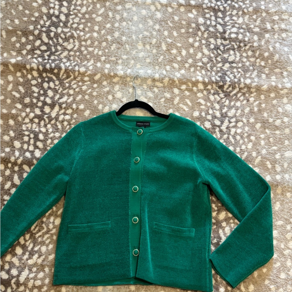Green Button-Up Cardigan